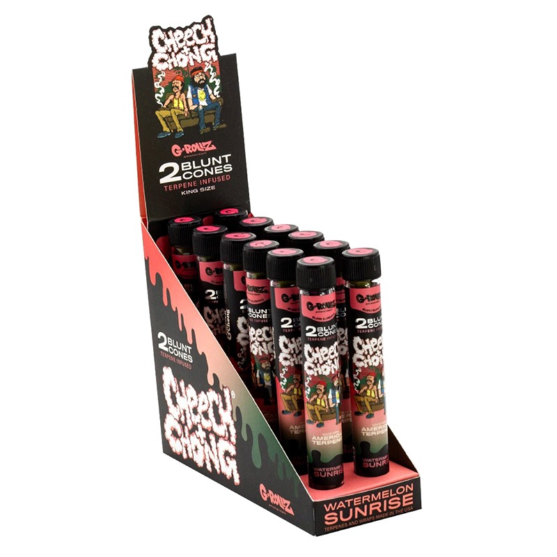 G-Rollz | Cheech & Chong 2x Terpene Infused Blunt Cones Watermelon Sunrise
