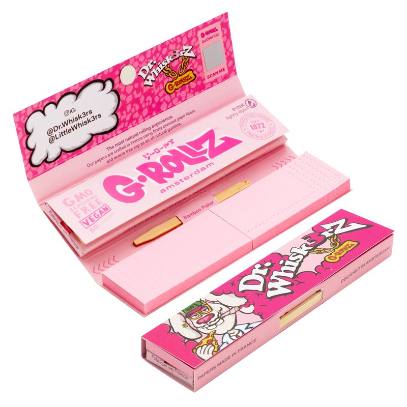 G-Rollz | Dr Whiskerz Lightly Dyed Pink Papers + Tips